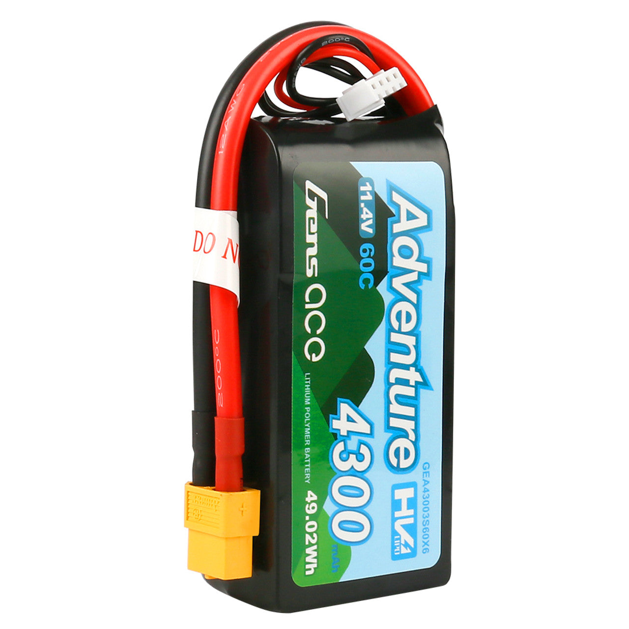 Gens Ace Adventure High Voltage 4300mAh 3S1P 11.4V 50C Lipo Battery