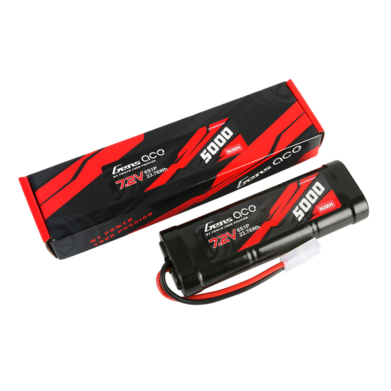 Gens Ace 7.2V 5000mAh 6-Cell NiMH Battery With Tamiya Plug