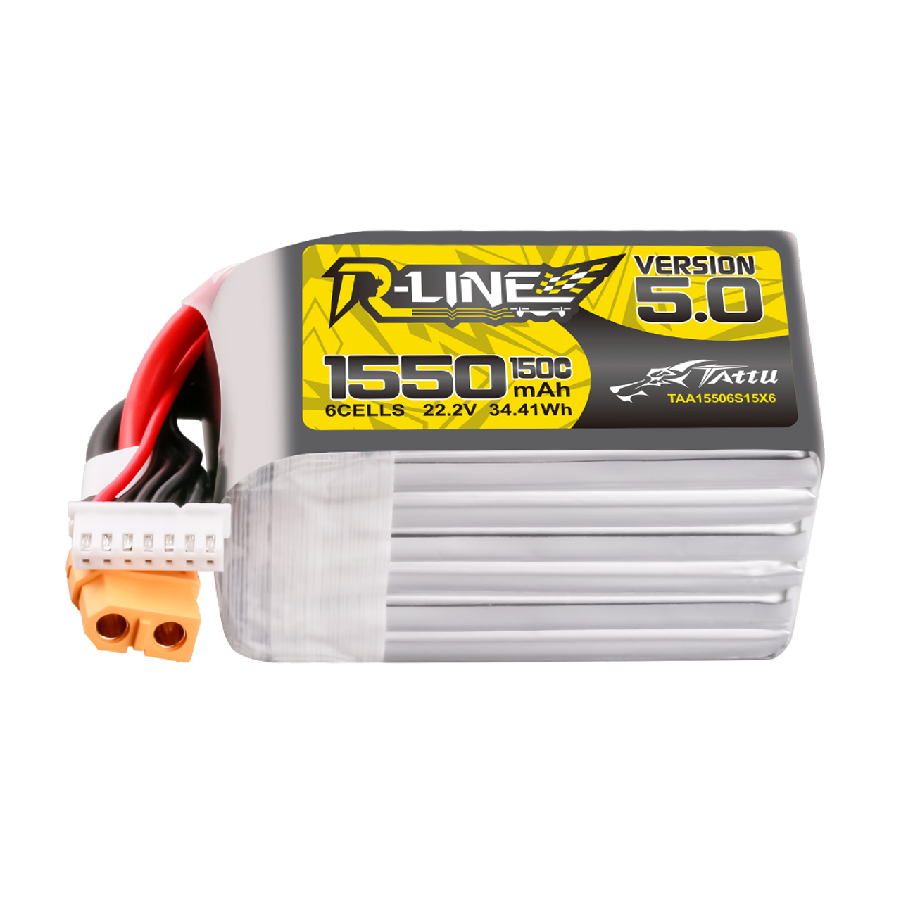 Tattu R-Line Version 5.0 1550mAh 22.2V 150C 6S1P Lipo Battery Pack With XT60 Plug