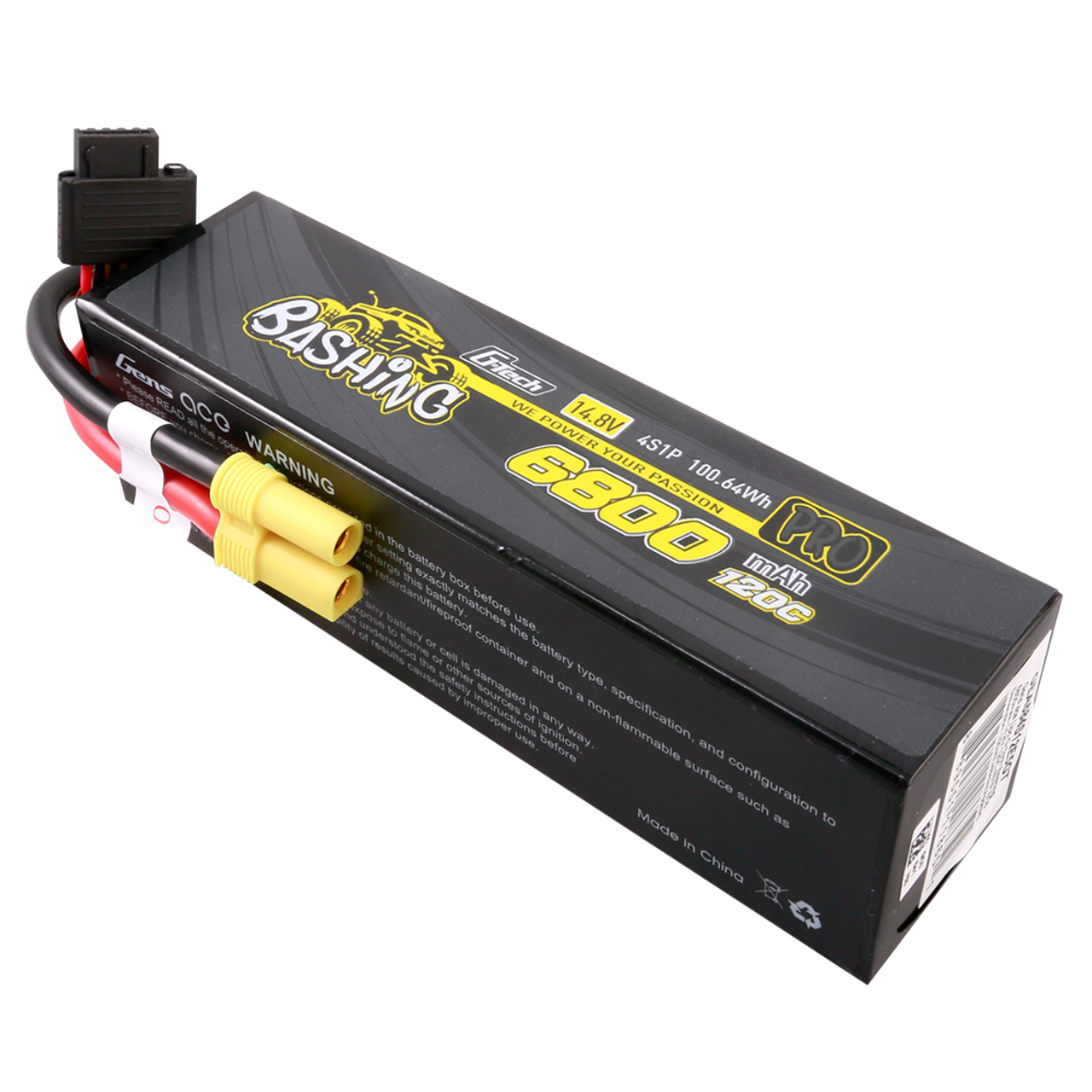 Gens Ace 6800mAh 4S 120C 14.8V G-Tech Bashing Series Lipo Battery Pack With EC5 Plug