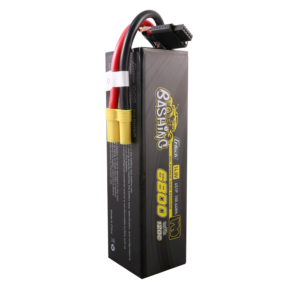 Gens Ace 6800mAh 4S 120C 14.8V G-Tech Bashing Series Lipo Battery Pack With EC5 Plug