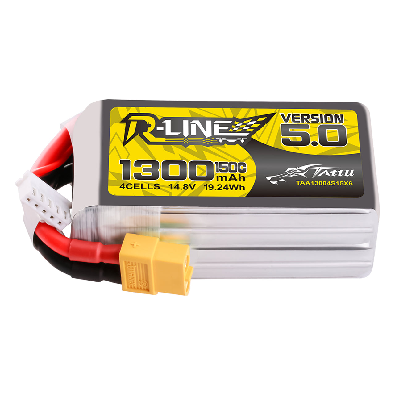 Tattu R-Line Version 5.0 1300mAh 4S 14.8V 150C Lipo Battery Pack With XT60 Plug