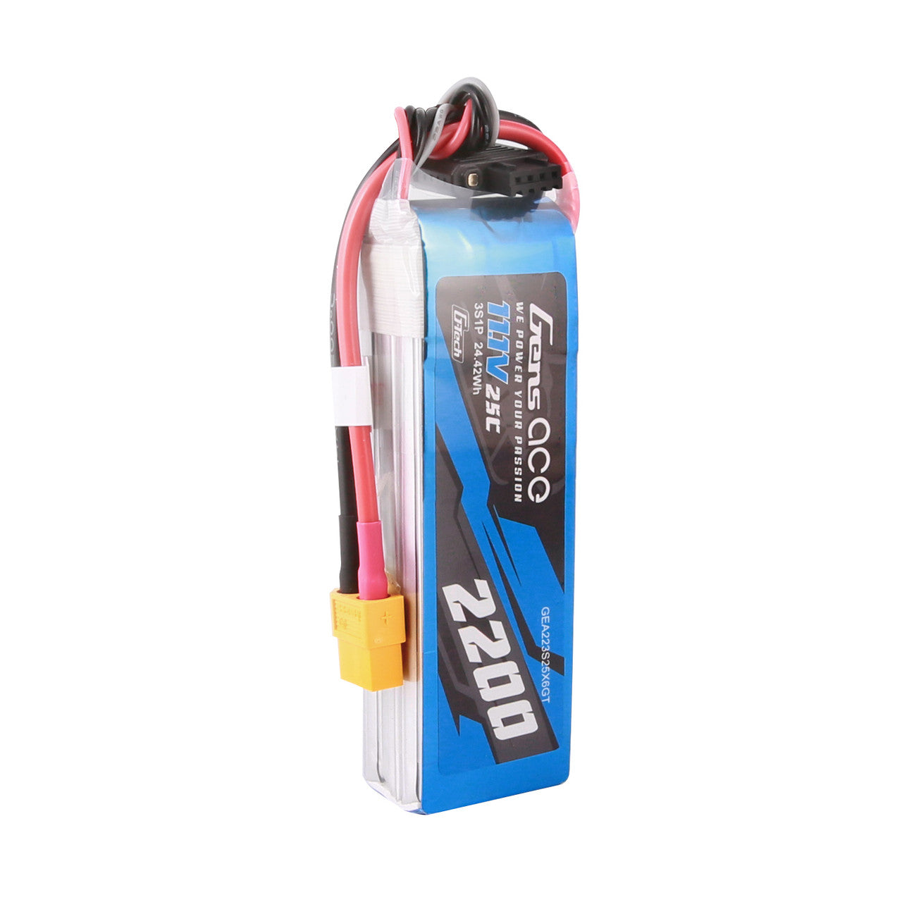 Gens Ace 2200mAh 3S 25C 11.1V G-Tech Lipo Battery Pack With XT60 Connector