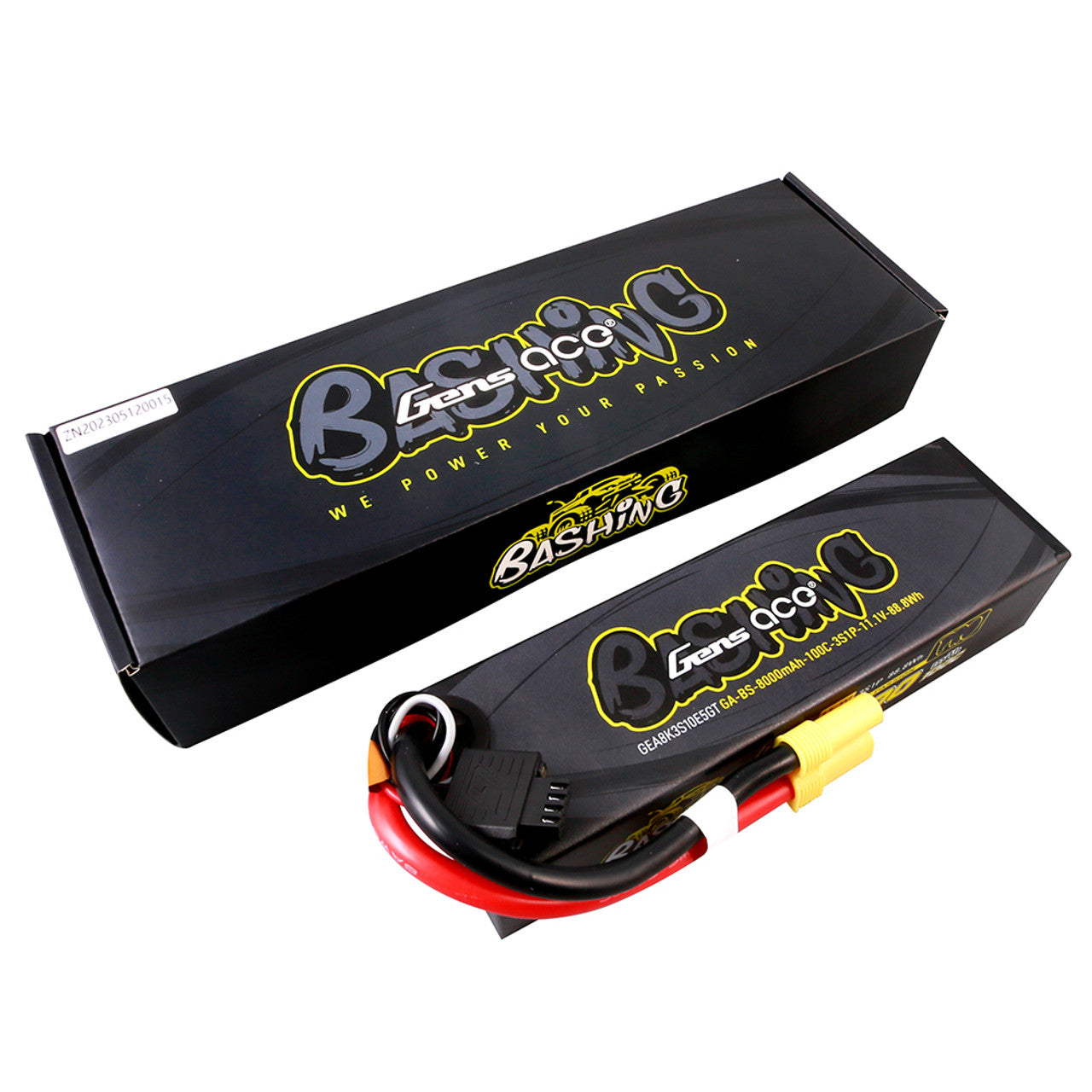 Gens Ace Bashing Pro 11.1V 100C 3S 8000mah Lipo Battery Pack With EC5 Plug For Arrma