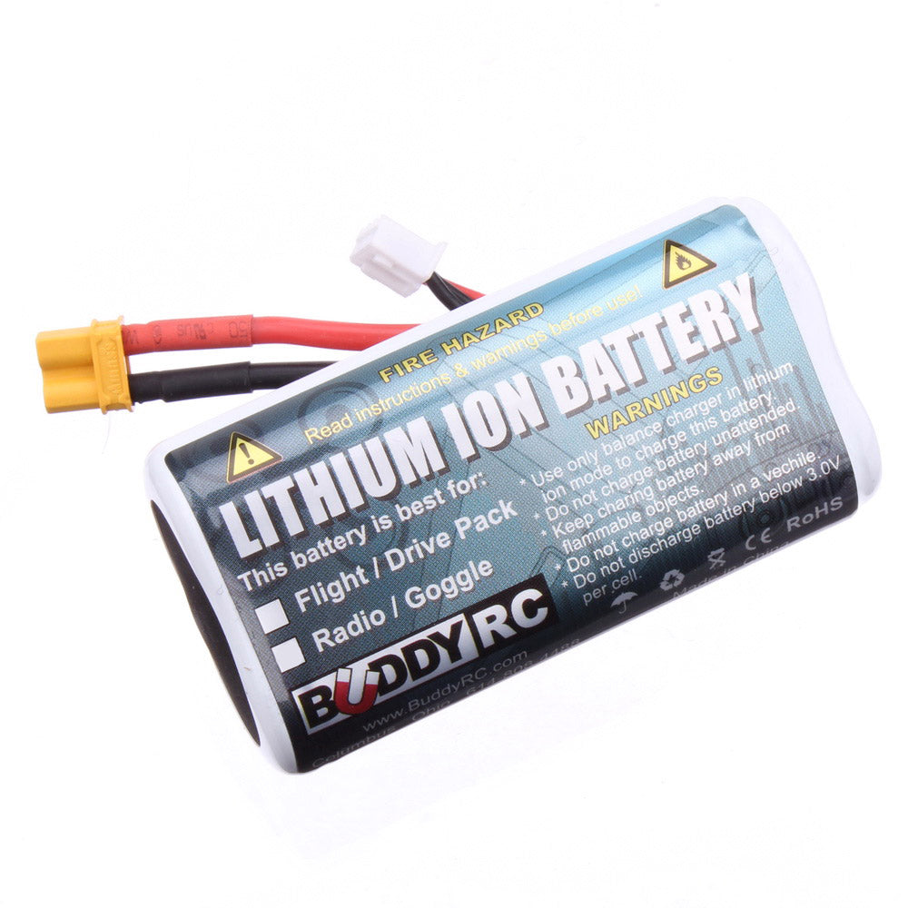 Buddy RC 2S1P 7.2V 5000mAh 10C 25A Lithium Ion Li-ion 21700 Battery Pack with XT60 Connector