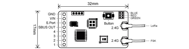 FrSky  DUAL 2.4GHz TW MX Receiver 03022023