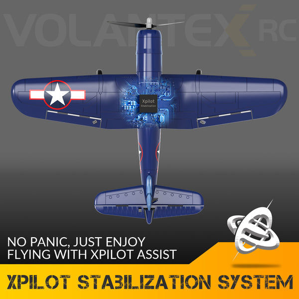 VOLANTEX RC F4U Corsair 4CH Warbird Airplane with Xpilot Stabilizer - One-key Aerobatic RTF 761-8