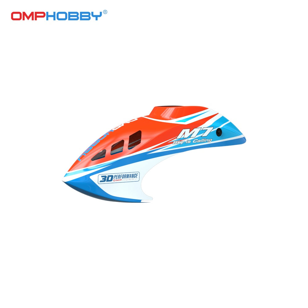 OMP HOBBY M7 Helicopter Parts M7 Canopy Sunset Orange OSHM7001